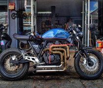 Cruise motorcycle Longjia V coffee 250 modified retro style exhaust pipe horseshoe sound