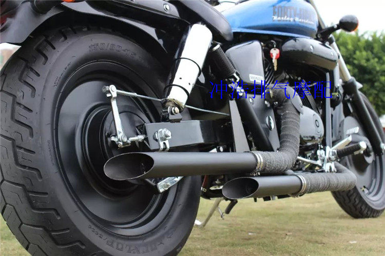 Magna 250 modified retro - tail exhaust tube modified retro - foot sound