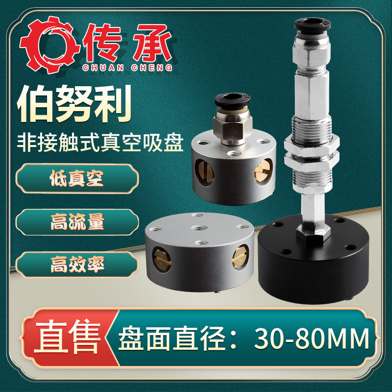 非接触式无痕真空吸盘经济型 SNT-30/40/50/60/80 传承气动吸嘴