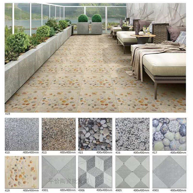 Antifreeze floor tiles 400x400 outdoor antique tiles new powder room non-slip tiles candy glaze inkjet full tiles