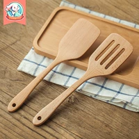 Yomerto spatula bếp gỗ nấu xẻng xẻng gỗ xẻng tre không dính bếp chịu nhiệt - Phòng bếp nồi