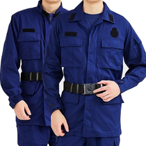 2021 Blue Summer Training Suit Winter Fire Service Mens Work Clothes Dark Blue Preparedness Suits