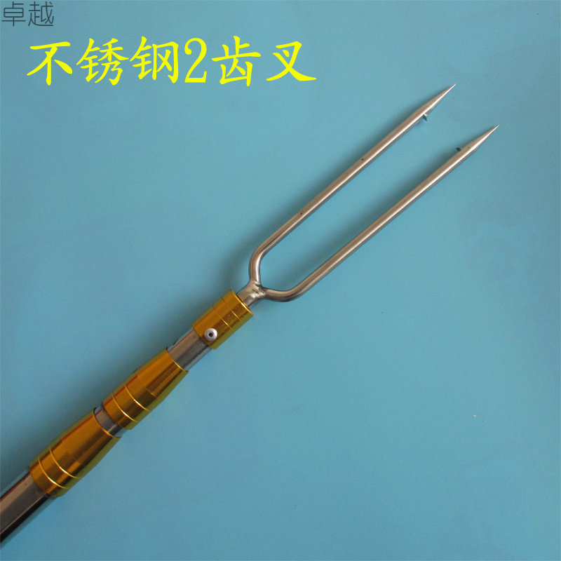 2齿排叉圆尖鱼叉:钓鱼神器,让捕捞变得更简单!🎣-抄网杆-淘宝百科网