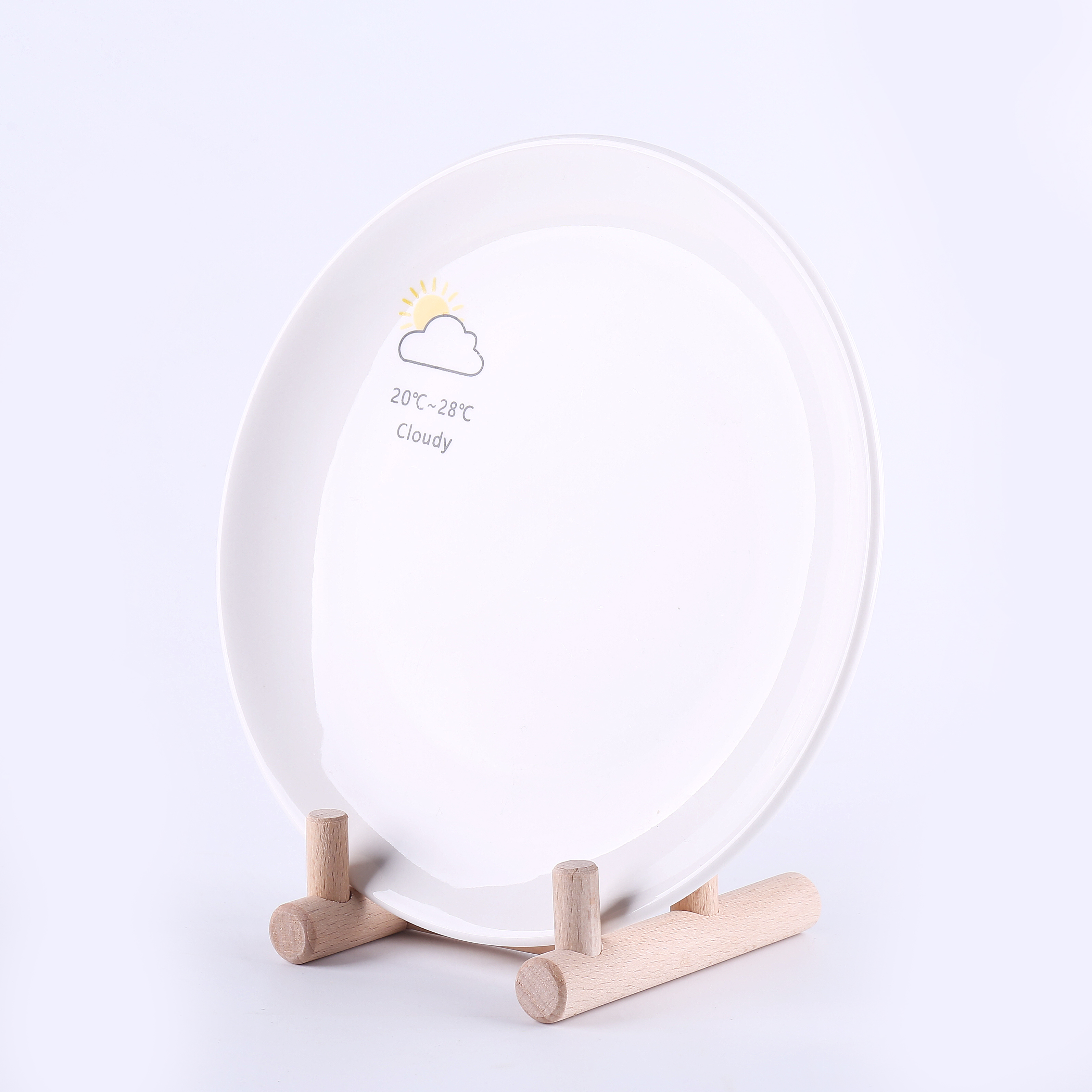 Solid wood decorative disc porcelain plate bracket tea cake frame setting table bracket clock magazine mirror display wooden frame