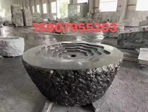 Special-shaped processing and custom-made Black Mountain stone water bowl spring flowing water landscape stone basin new Chinese style courtyard waterscape landscaping stone bowl