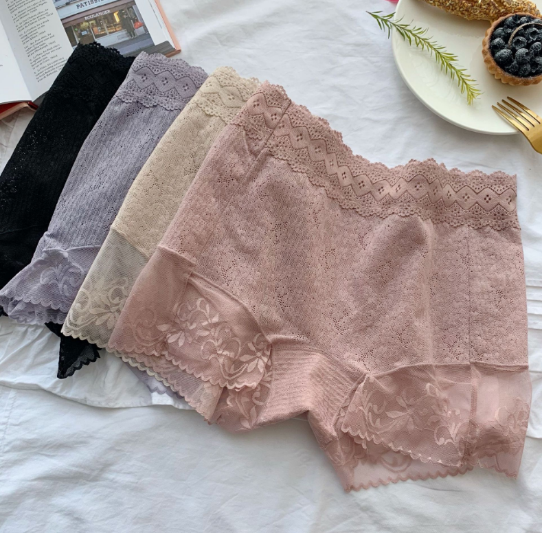 2 pairs of sexy lace safety trousers lady flat panties plus three - point shorts worn inside