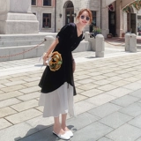 Комплект, платье, юбка, летняя одежда, длинный корсет, французский стиль, 20 года, в корейском стиле, средней длины