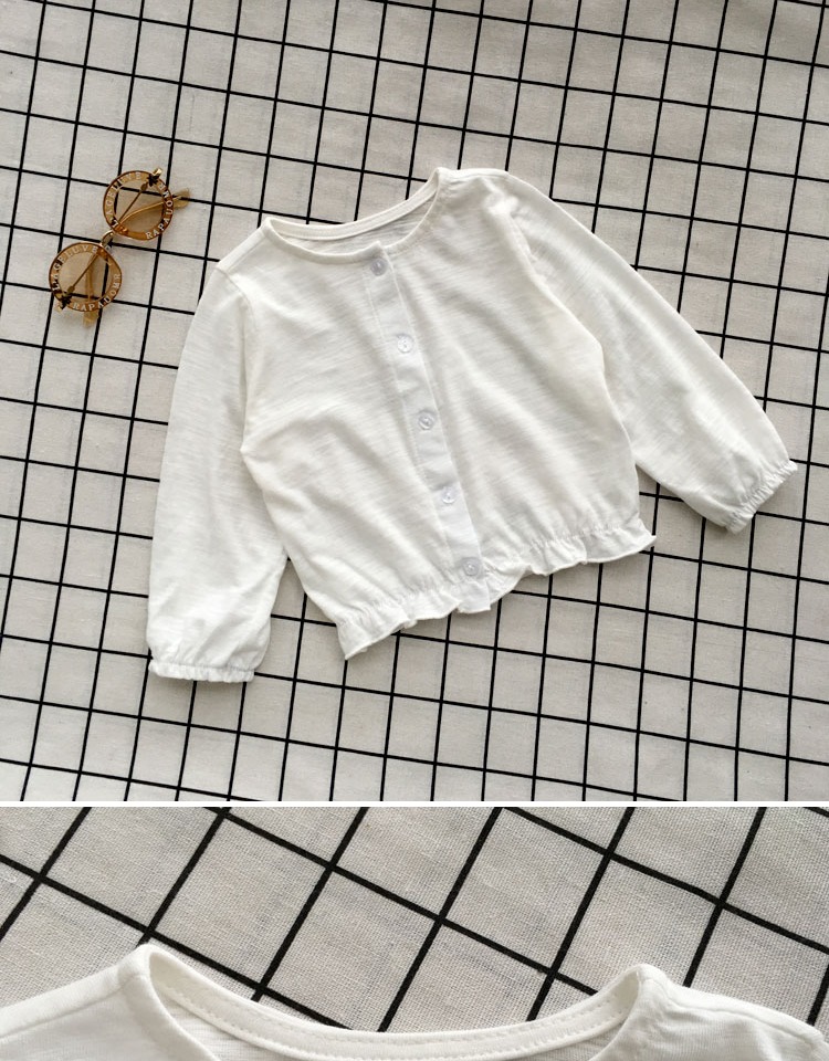 Mùa hè cô gái hoang dã điều hòa không khí áo siêu mỏng phần bông cotton nữ bé ren bông cardigan coat sun bảo vệ quần áo