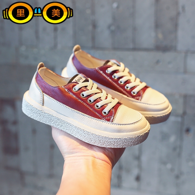 Hong Kong Korea 2019 Spring and Autumn Children's Little White Shoes Boys Casual Plate Shoes tide