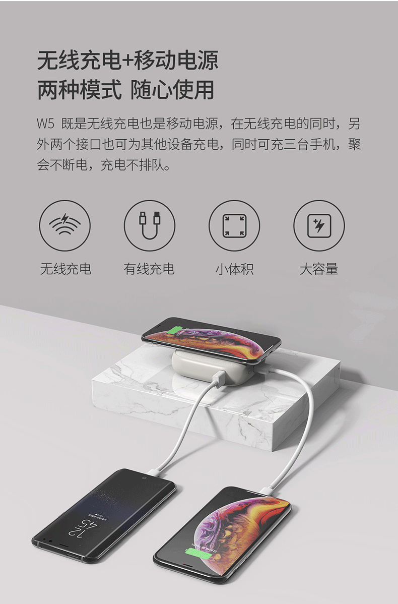 GIẢI QUYẾT sạc không dây mini mini cầm tay không dây sạc điện thoại di động Apple X chuyên dụng iPhone XS Max sạc điện thoại di động siêu mỏng Huawei mate20pro kê phổ sạc nhanh - Ngân hàng điện thoại di động sạc dự phòng không dây samsung