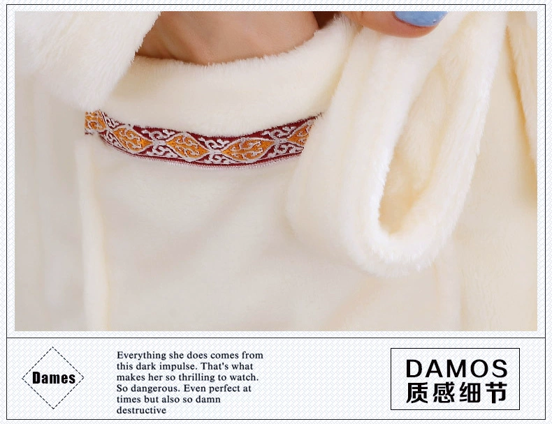 Thương hiệu nam dày áo choàng dày flannel mùa thu và mùa đông áo choàng tắm san hô lông cừu dài tay đồ ngủ nhà tắm dịch vụ