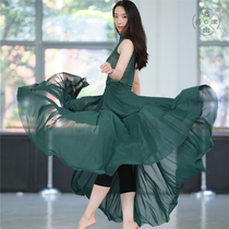 Dance by my law saree long skirt suit Modern classical national dance body rhyme performance practice suit Super Xian Sen new style