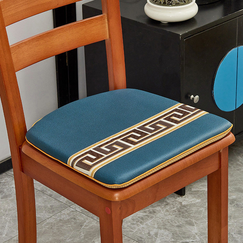 Chinese-style removable and washable dining chair cushion cushion non-slip technical cloth waterproof and oil-proof horseshoe-shaped home dining cushion chair cushion