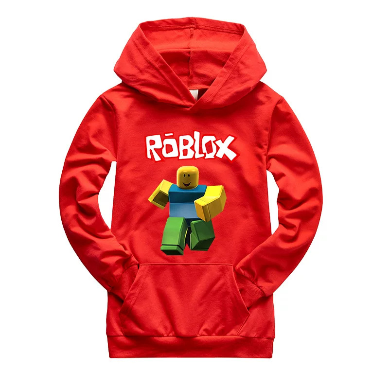 Roblox Roble Missing Virtual World Spring and Autumn Game Patterns Children Long -sleeved Hat Jirt Pocket sweater