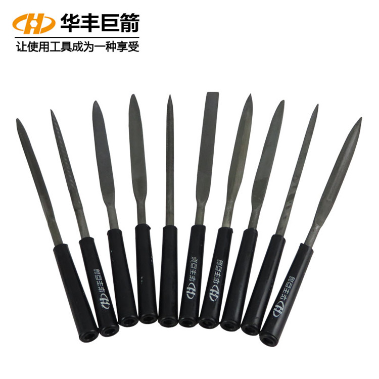 10 pieces of covered brocade filing knife steel filing knife shaping filing knife triangular semi-circle flat grain file model polished shummy filing knife