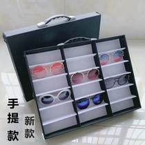Portable glasses display case 18 g 12 g glasses accommodating box sunglasses shelving stand for the stands