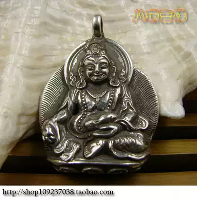 Nepal handmade 925 sterling silver Yellow God of Wealth Buddha pendant pendant amulet