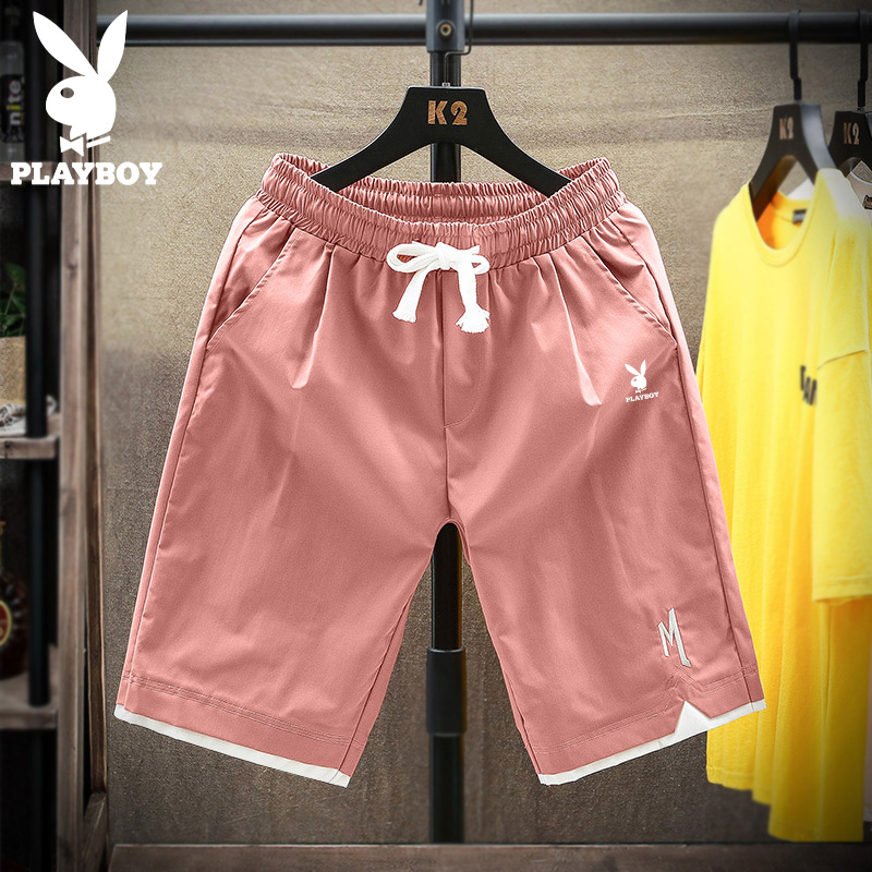 Playboy quần short hàng đầu bình thường của nam giới xu hướng nam giới lỏng lẻo sinh viên quần mùa hè thanh thiếu niên năm điểm quần 5