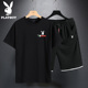 Playboy đầu mùa hè phù hợp với người đàn ông của nam giới thời trang giản dị loose-fitting áo thun sinh viên tuổi teen ngắn tay áo thun T