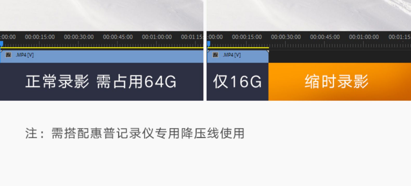 惠普 8英寸 流媒体后视镜行车记录仪 1080P 前后双录 图18