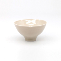 Lushuishanfang Dingzhou Dingyao white glaze Kui mouth hat small cup tea ceremony Master Cup