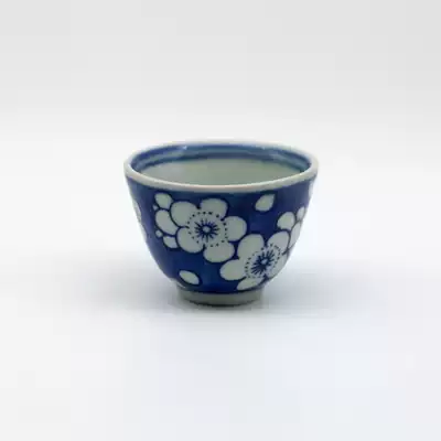 Lusshuishanfang old tea waiters 1980s blue and white hand-painted ice plum tea table arrangement