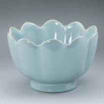 Lushuishanfang Ruzhou Yilao Zhu Wenli Master Ru Kiln Tianqing Lotus Bowl Lotus Wenwan
