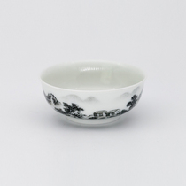 Lushuishanfang Taiwan Yinqiao Mountain House Glaze Ink Color Shanshui Cup Tea Ceremony Cup Master Cup
