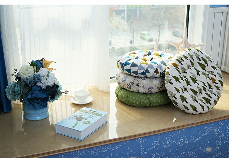 Cotton Nhật Bản và vải lanh đệm đệm dày tròn vịnh Bay đệm cửa sổ học sinh ghế xoay mây thoải mái dày - Ghế đệm / đệm Sofa ghế đệm ngồi bệt