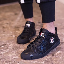 Guangzhou New Full Bull Leather Middle Bunch Lace Casual Male Leather Shoes Handmade Online Genuine Leather Rubber Bottom Fashion Board Shoes Men