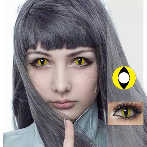 Wan Halloween Pupil Cosplay Cartoon Art Film Red White Blue Green Yellow Purple Cat Eyes Snake Eye COS Meetine MD