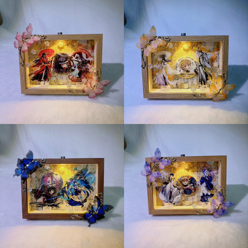 Standing Spotlight Photo Frame Bar Badge Holder, Beautiful Antique Style, Luxurious Original Handmade Badge Decoration, Badge Holder, Birthday Gift