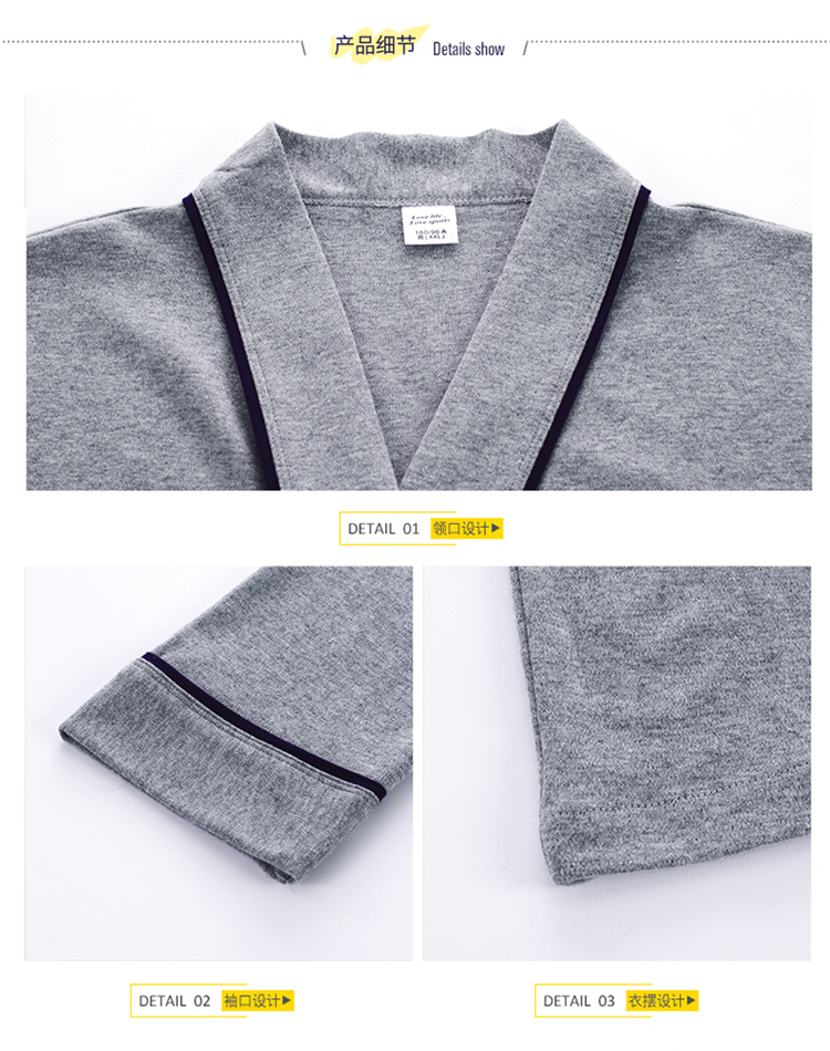 Áo ngủ đôi mùa xuân mùa thu áo choàng tắm mùa hè nam và nữ áo dài tay áo dài cotton phần áo tắm cotton đầm ngủ đẹp