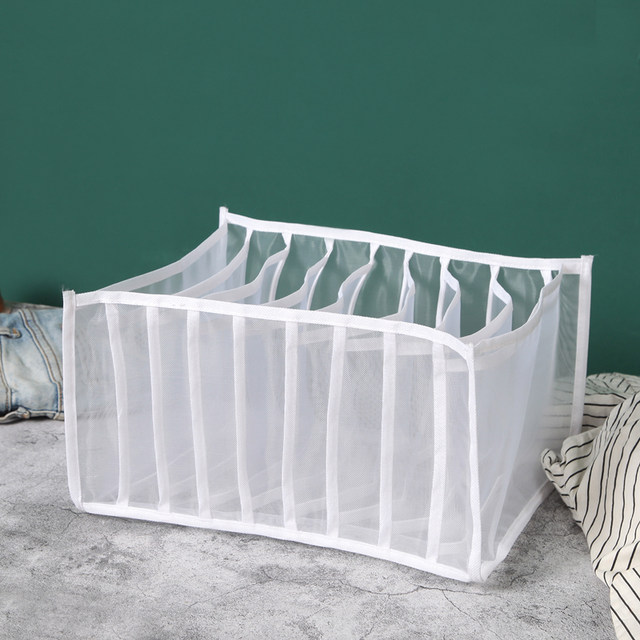 Transparent grid storage box underwear pantyhose
