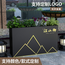 Outdoor sales department Flower box Outdoor Wrought iron combination partition Garden Creative flower bed flower trough Balcony planting box Flower pot