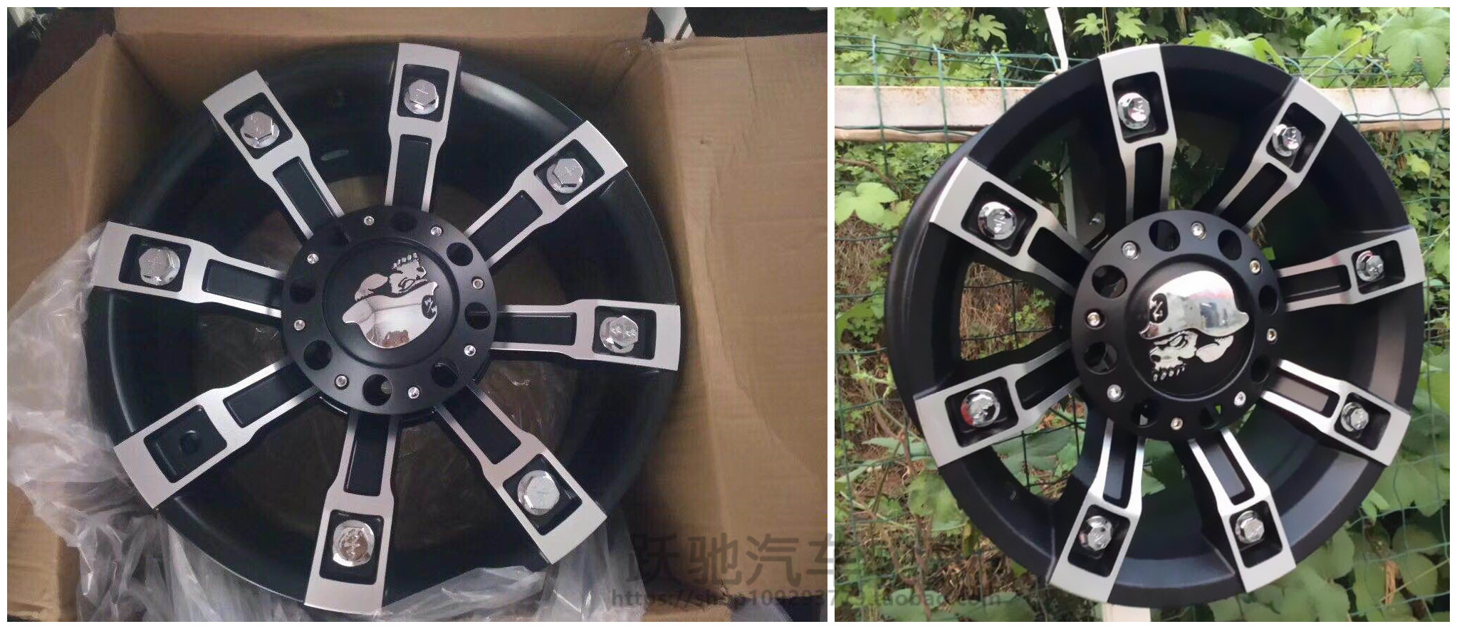 Xe jeep 16 inch 17 inch Wrangler Prado bán tải BJ40 Pajero Harvard H9 đường cách bánh xe âm tính - Rim mâm ô tô 18 inch	