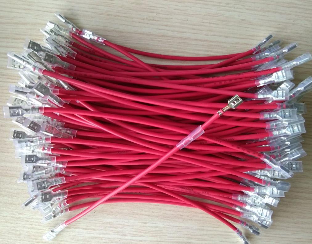 Electric vehicle 12Ah amp-hour battery 6 3mm battery insert spring connection line 1 5 2 5 square battery line