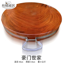 Nordic style authentic Vietnamese iron wood cutting board solid wood cutting board iron pear wood cutting board clam Wood whole round knife board