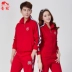 Trang phục thể thao mùa thu Jin Guanchun Jiamusi thể dục nhịp điệu thể thao nữ nam dài tay vuông trang phục khiêu vũ mới phù hợp - Thể thao sau Thể thao sau