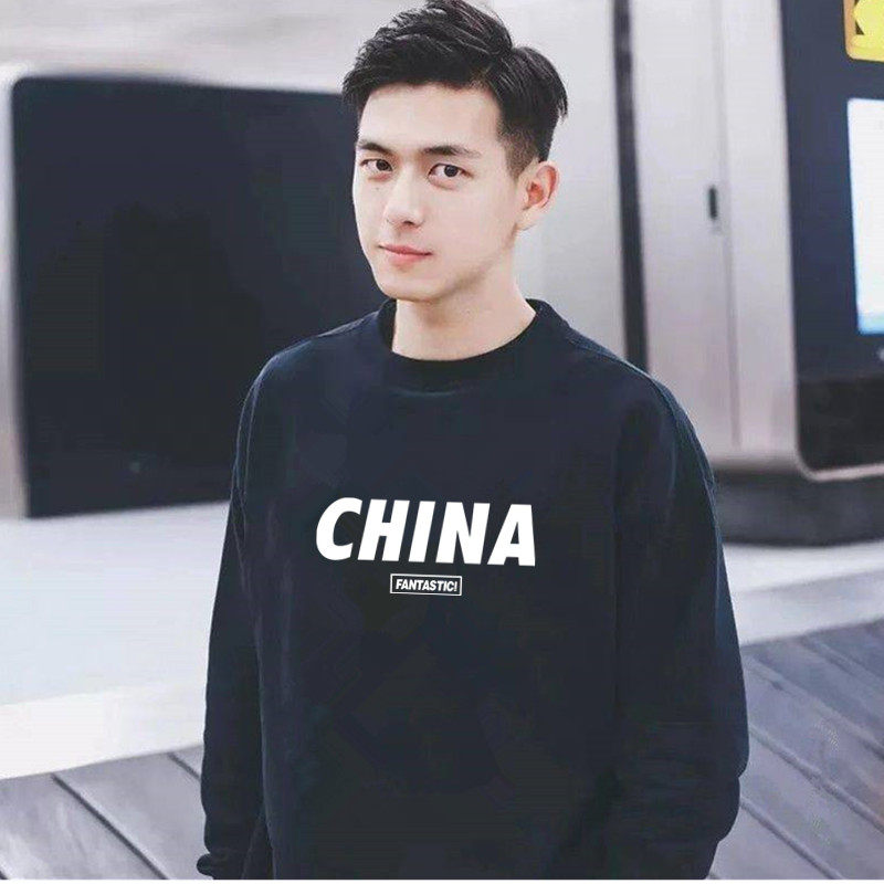 Sweater men and autumn tide relaxed leisure sports coat couples wear long sleeve t-shirt collar head coat