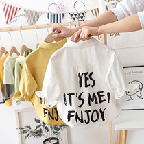 Boys long sleeve shirt 2020 new spring clothing spring and autumn children's clothing children's white shirt children's jacket tide