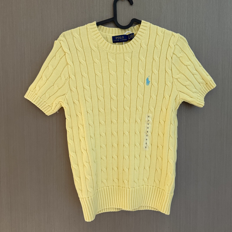 Polo Ralph Lauren Solid Color Logo Embroidered Round Neck Pullover T-Shirt for Women, Genuine
