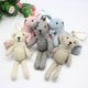 Burlap teddy bear doll ຂາຍາວ scarf bear bag pendant diy creative keychain plush toy bunny