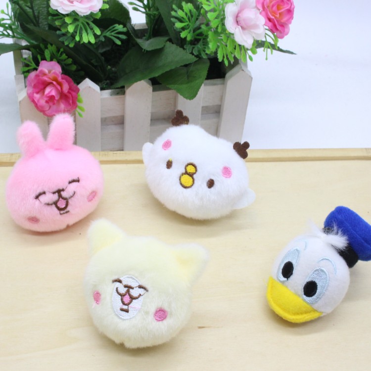 Mới Teddy Bear Head Cartoon Rabbit Chicken Doll DIY Handmade Trang sức Phụ kiện Phụ kiện Toy Toy Doll - Phụ kiện tóc phụ kiện tóc ngắn