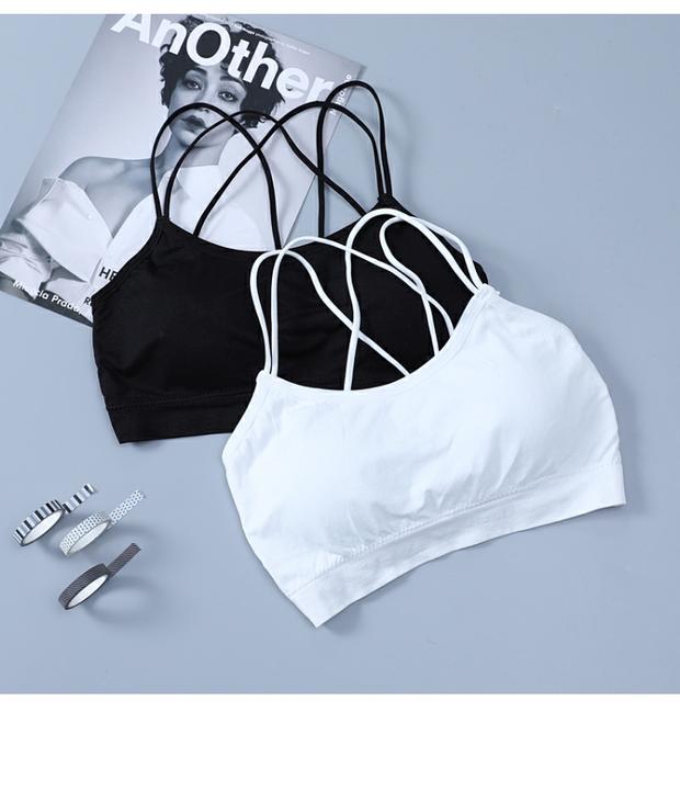 Phần cotton mỏng vest vest đẹp lưng áo lót nữ học sinh nữ sinh trung học không có vòng thép quấn ngực ống hàng đầu - Ống áo ngực học sinh
