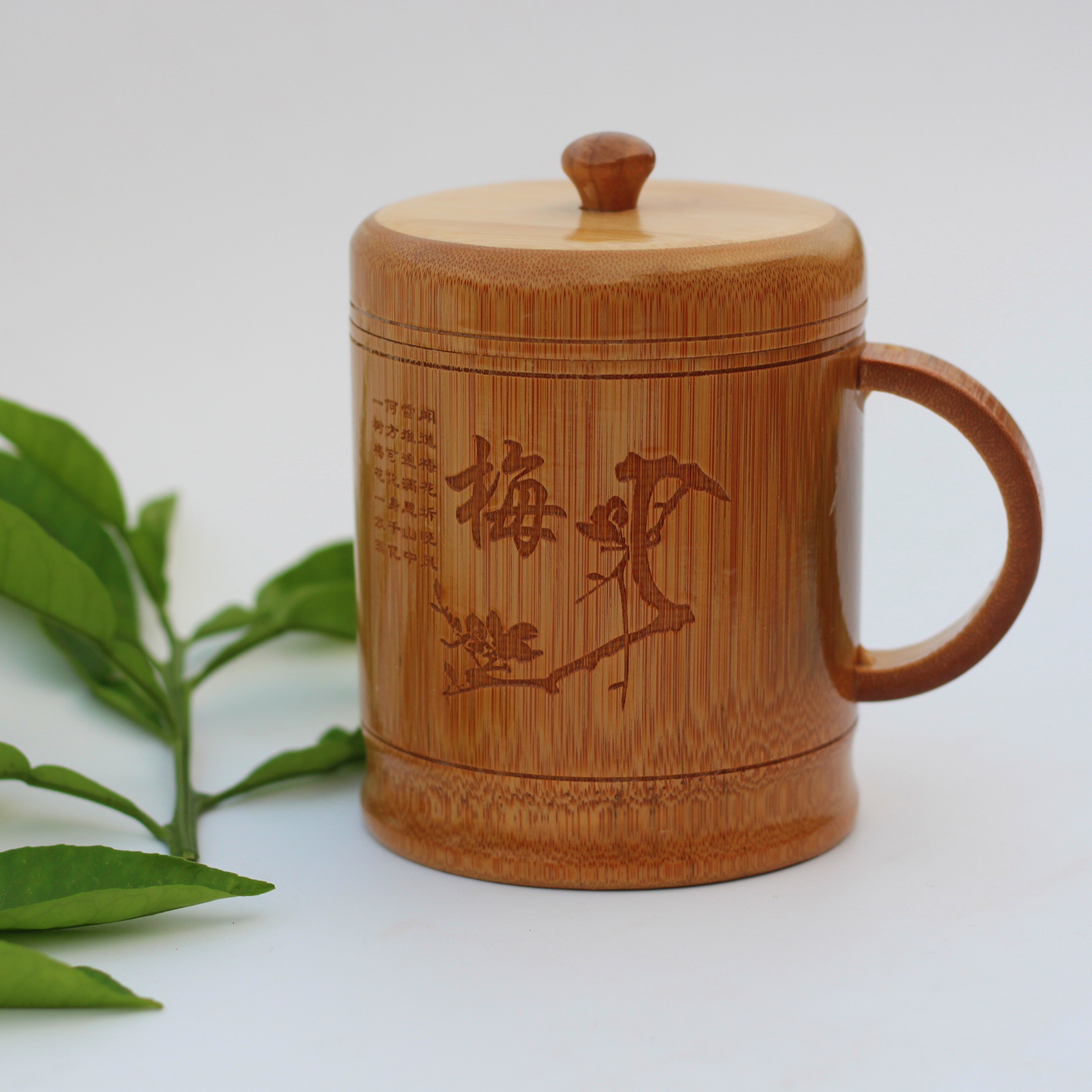 圍爐煮茶特色竹茶壺中國風茶壺復古茶壺創意竹製品茶罐竹製碳化-淘寶