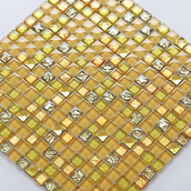 Crystal glass European-style electroplating mosaic rhinestone ice crack TV background wall tile entrance parquet