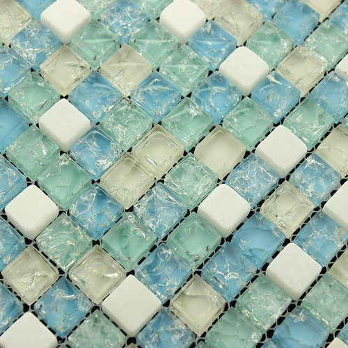 Стеклянная серебряная мозаика, головоломка на стену, золото и серебро, зеркальный эффект