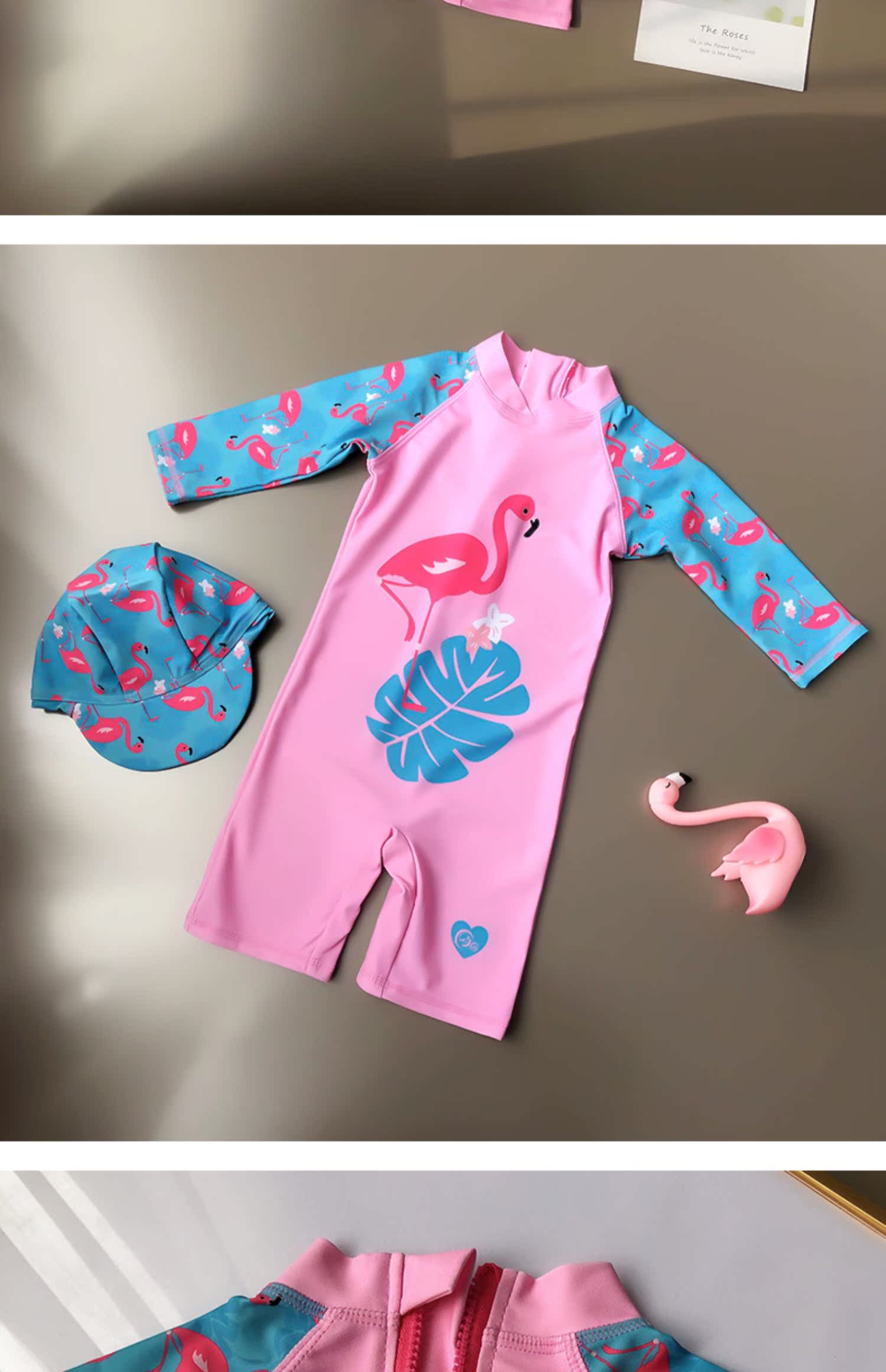 2019 trẻ em mới đồ bơi bé gái cô gái nhỏ cô gái đồ bơi cô gái Xiêm flamingo sun lướt quần áo phù hợp - Bộ đồ bơi của Kid áo bơi cho bé gái