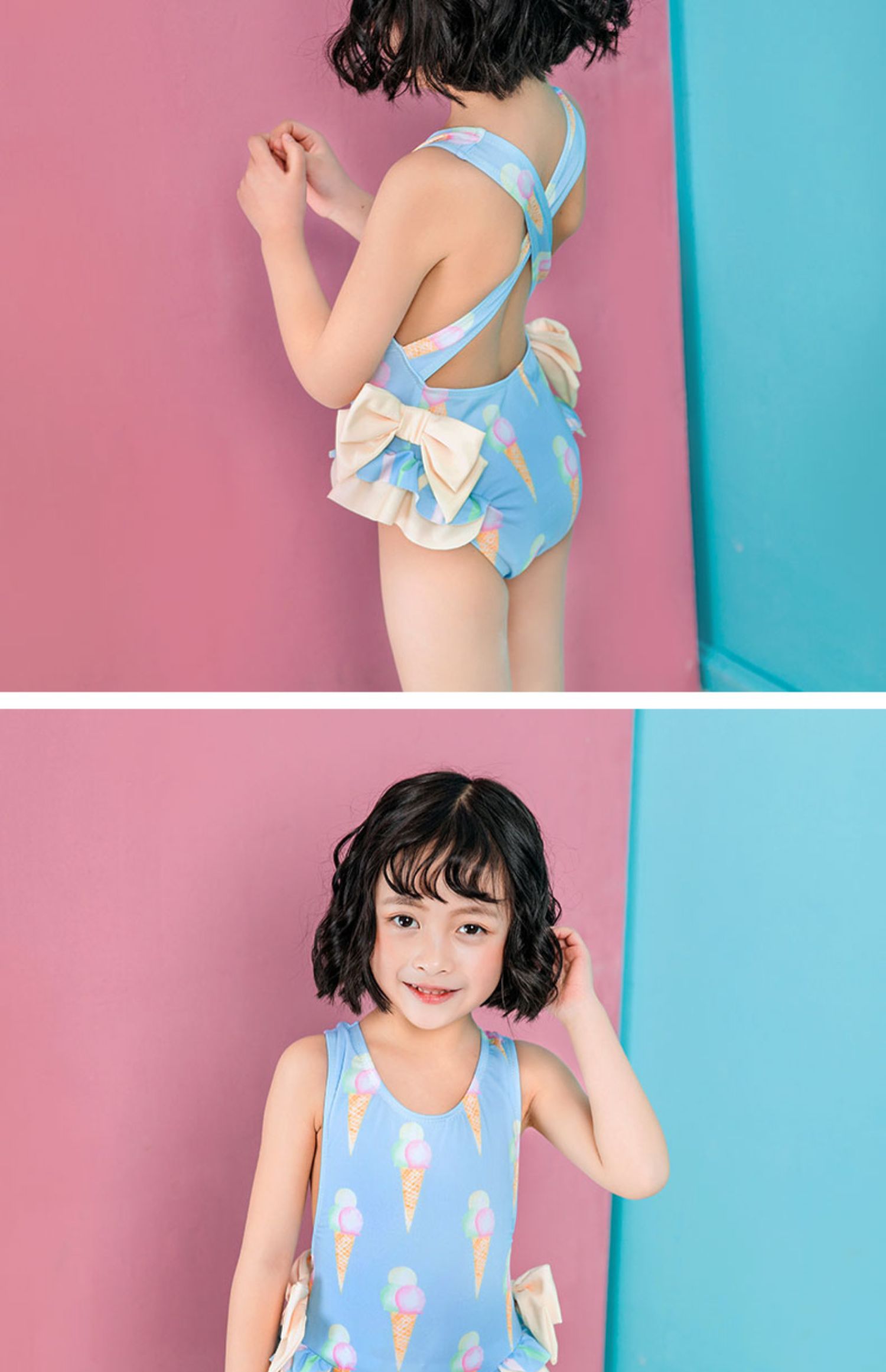 Ins mẫu người mẫu áo tắm trẻ em nữ 1-3 tuổi bé công chúa nhỏ đồ bơi bé áo tắm cho bé - Bộ đồ bơi của Kid áo tắm trẻ con